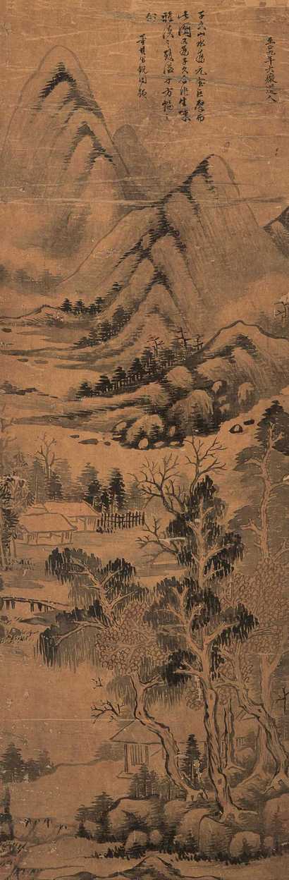 黄公望（款） 山水 立轴